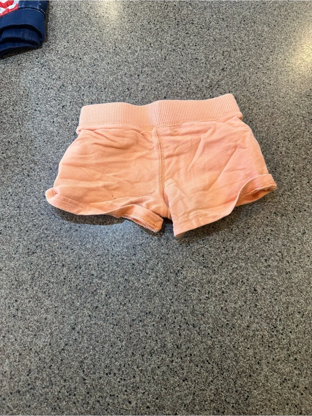 Peach Knit Lounge Shorts with Drawstring